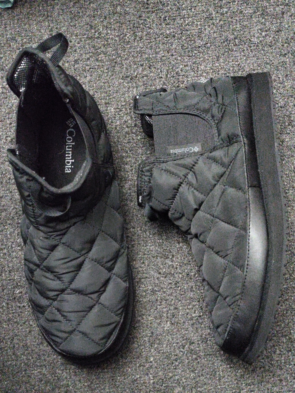 Columbia Women's Black Quilted Slip-On Winter Boots